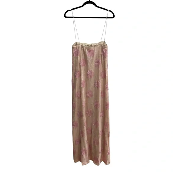 Show Me Your MuMu Blush and Cream Strapless Maxi Dress - Picture 6 of 9